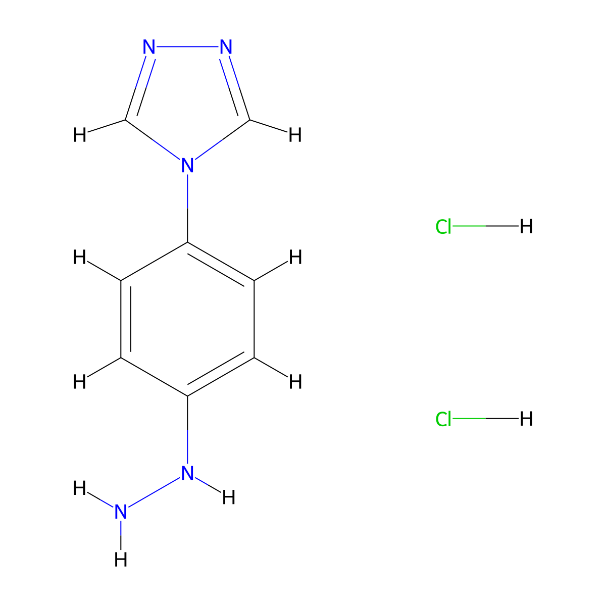 4-(4-Hydrazinylphenyl)-4H-1,2,4-triazole dihydrochloride molecular structure, CAS 154594-26-0