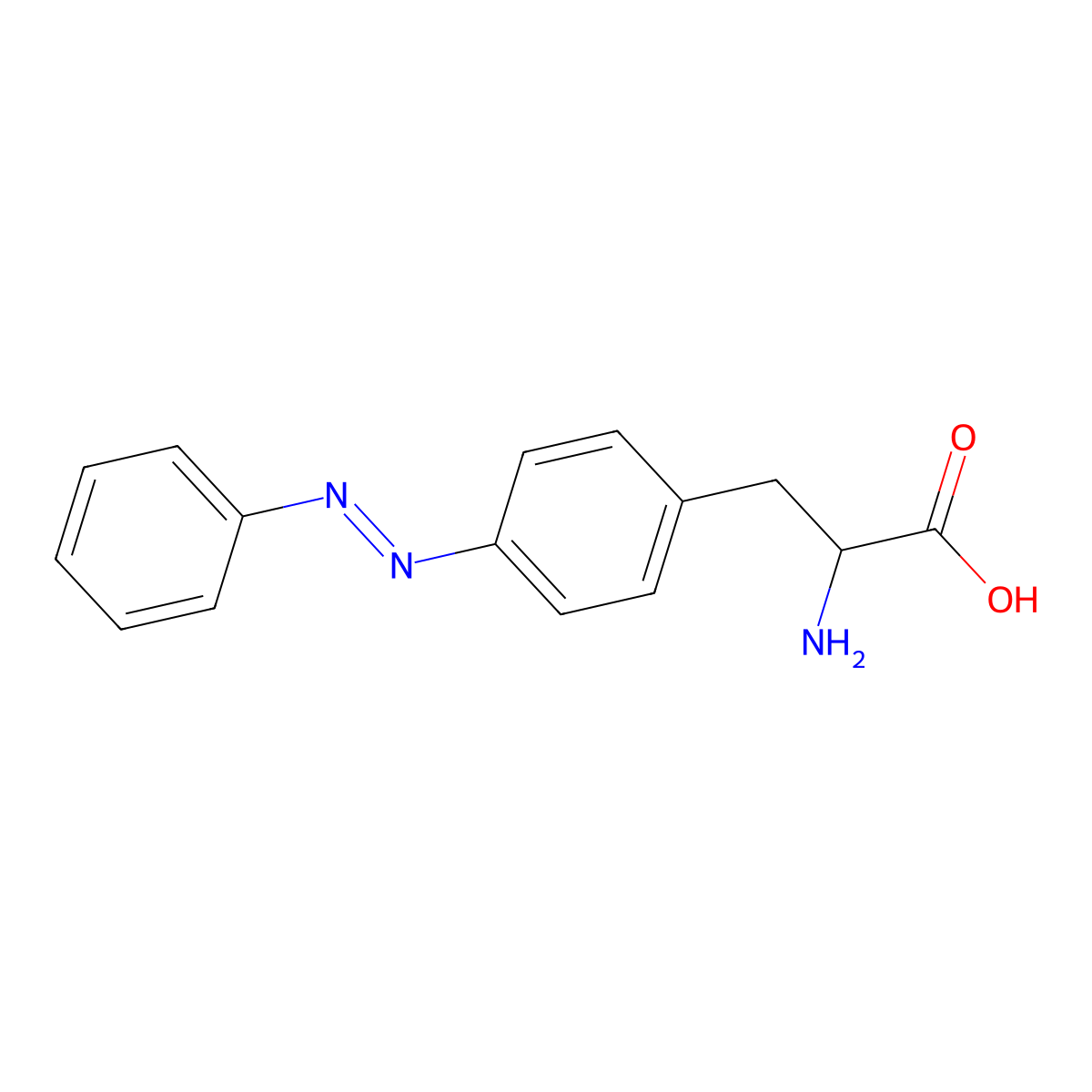 (2S)-2-amino-3-[4-(2-phenyldiazen-1-yl)phenyl]propanoic acid molecular structure, CAS 154596-15-3