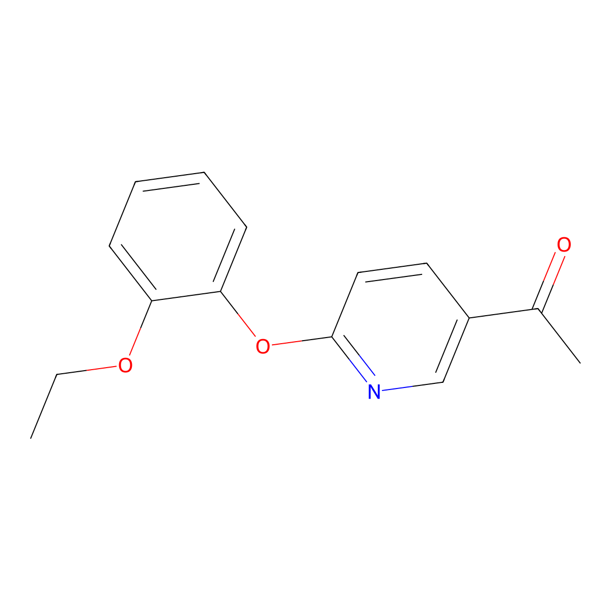 5-Acetyl-2-(2-ethoxyphenoxy) pyridine molecular structure, CAS 1545974-42-2