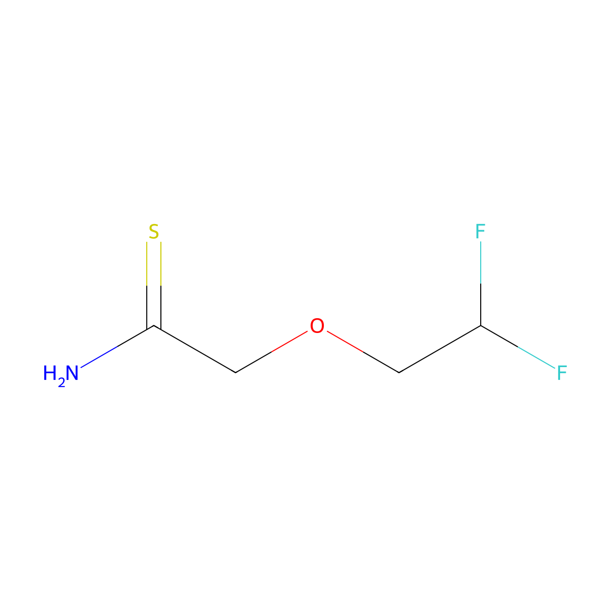 2-(2,2-Difluoroethoxy)ethanethioamide molecular structure, CAS 1545975-19-6