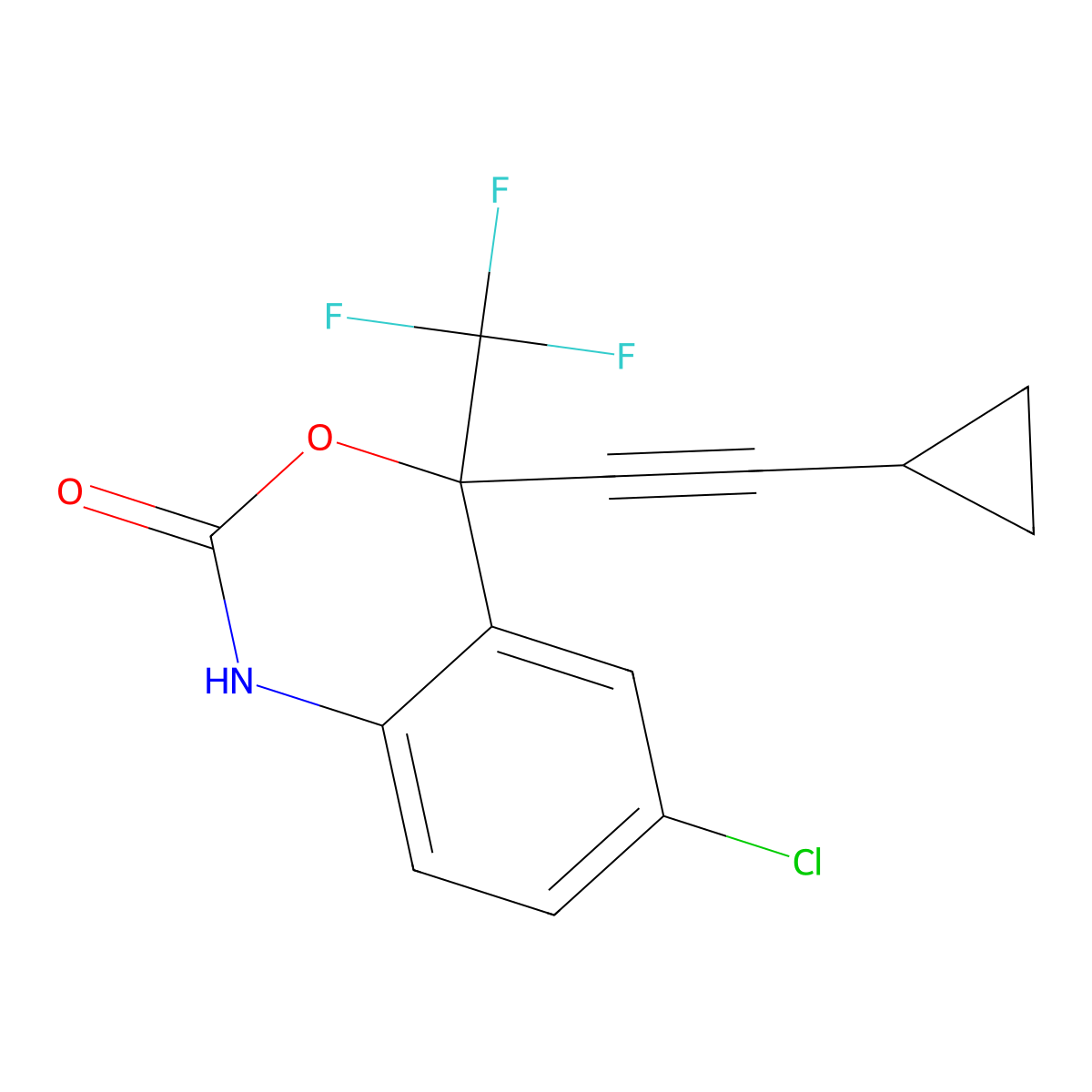 Efavirenz molecular structure, CAS 154598-52-4