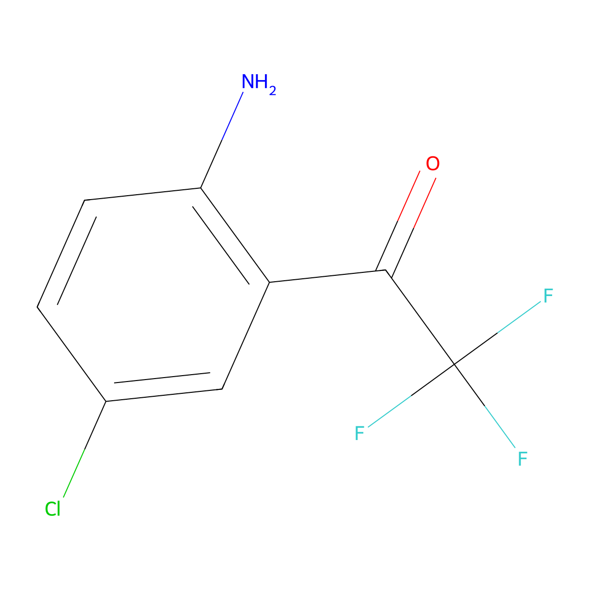 1-(2-Amino-5-chlorophenyl)-2,2,2-trifluoroethanone molecular structure, CAS 154598-53-5
