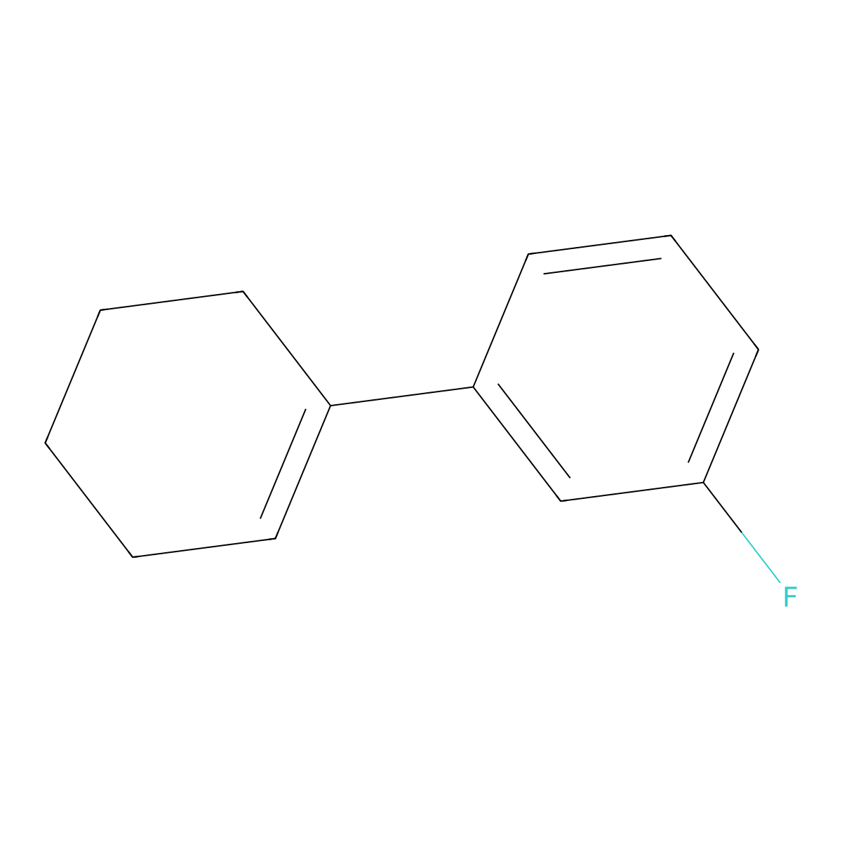 1-(Cyclohex-1-en-1-yl)-3-fluorobenzene molecular structure, CAS 1546-10-7
