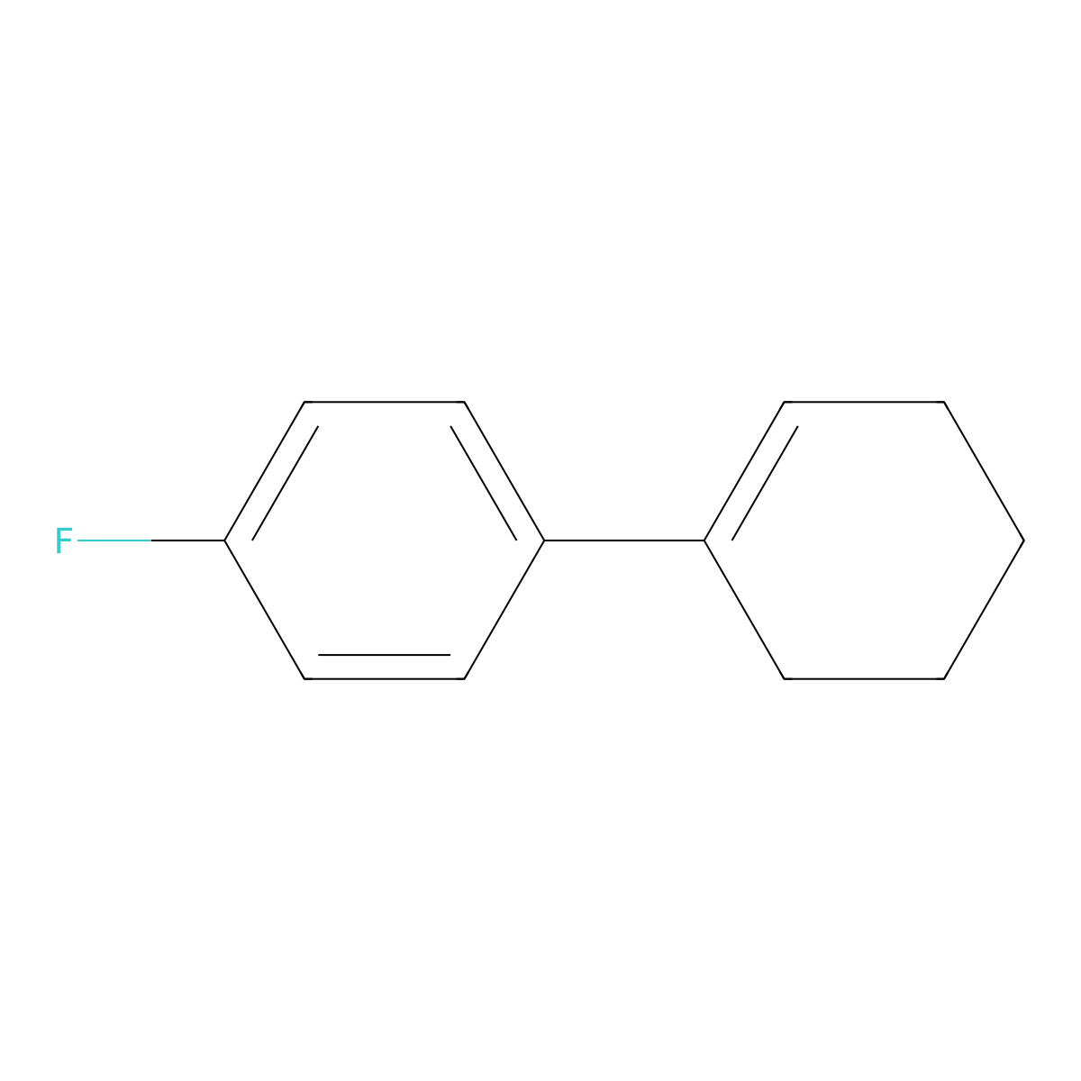 1-(Cyclohex-1-en-1-yl)-4-fluorobenzene molecular structure, CAS 1546-11-8