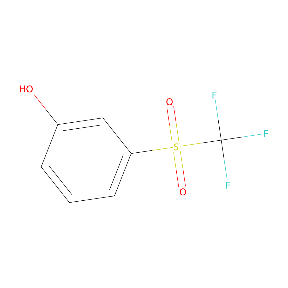 3-Trifluoromethanesulfonylphenol molecular structure, CAS 1546-62-9