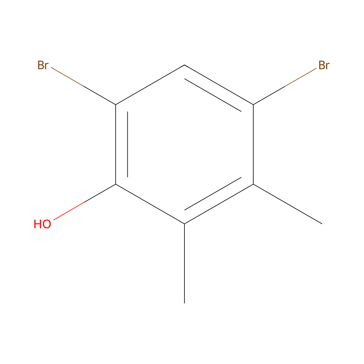 4,6-Dibromo-2,3-dimethylphenol molecular structure, CAS 15460-16-9