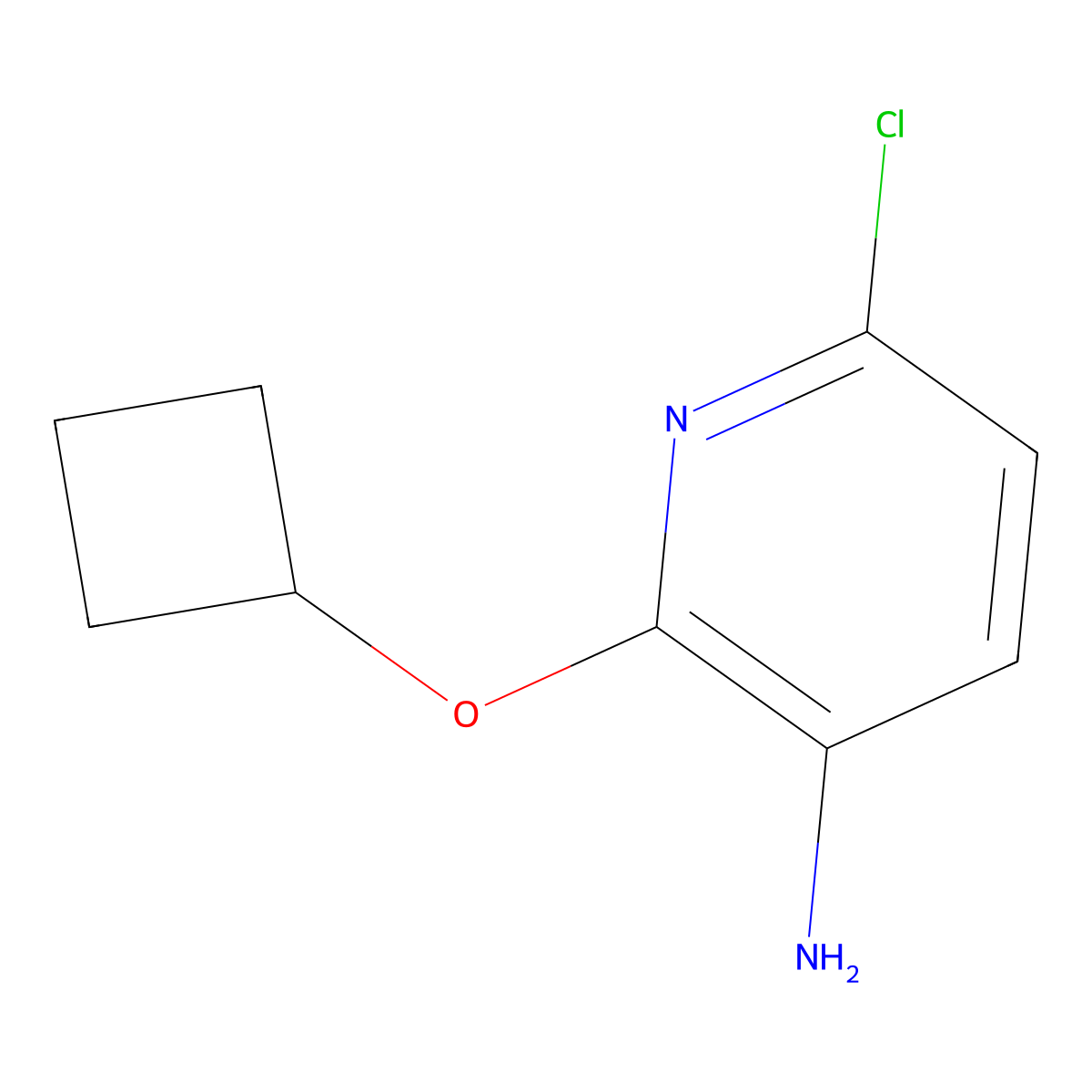 6-Chloro-2-cyclobutoxypyridin-3-amine molecular structure, CAS 1546000-97-8