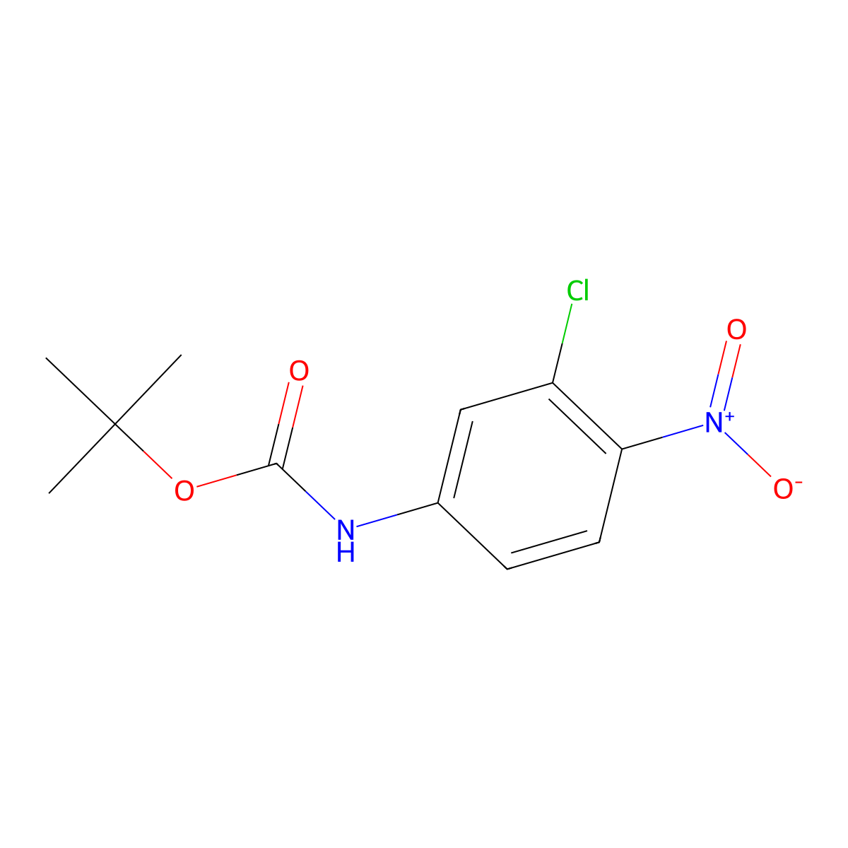 Tert-butyl N-(3-chloro-4-nitrophenyl)carbamate molecular structure, CAS 1546012-27-4
