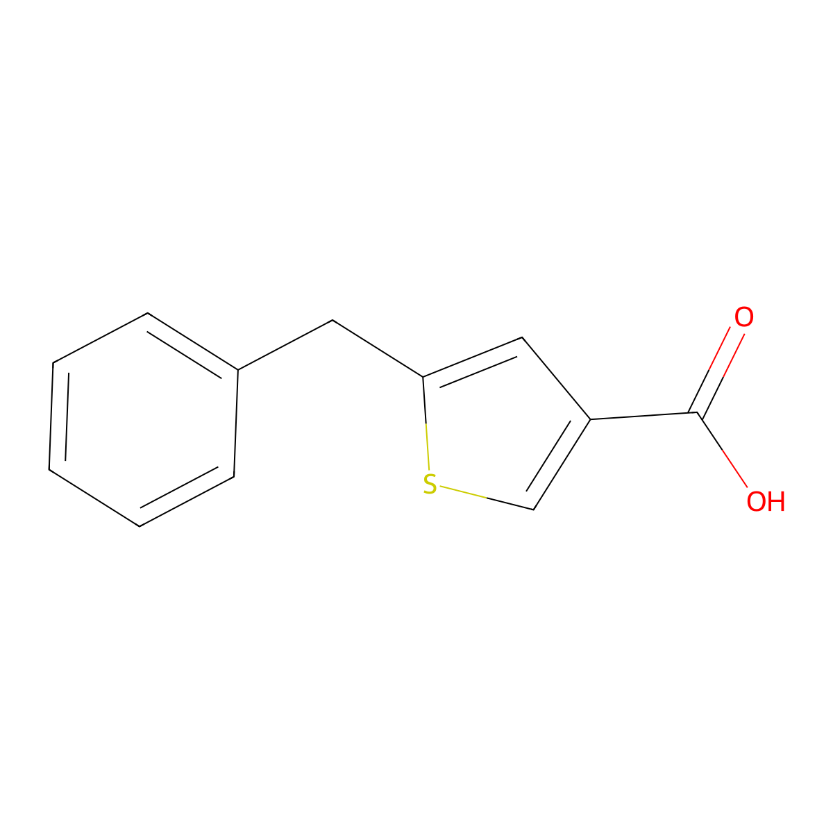 5-Benzylthiophene-3-carboxylic acid molecular structure, CAS 1546027-25-1