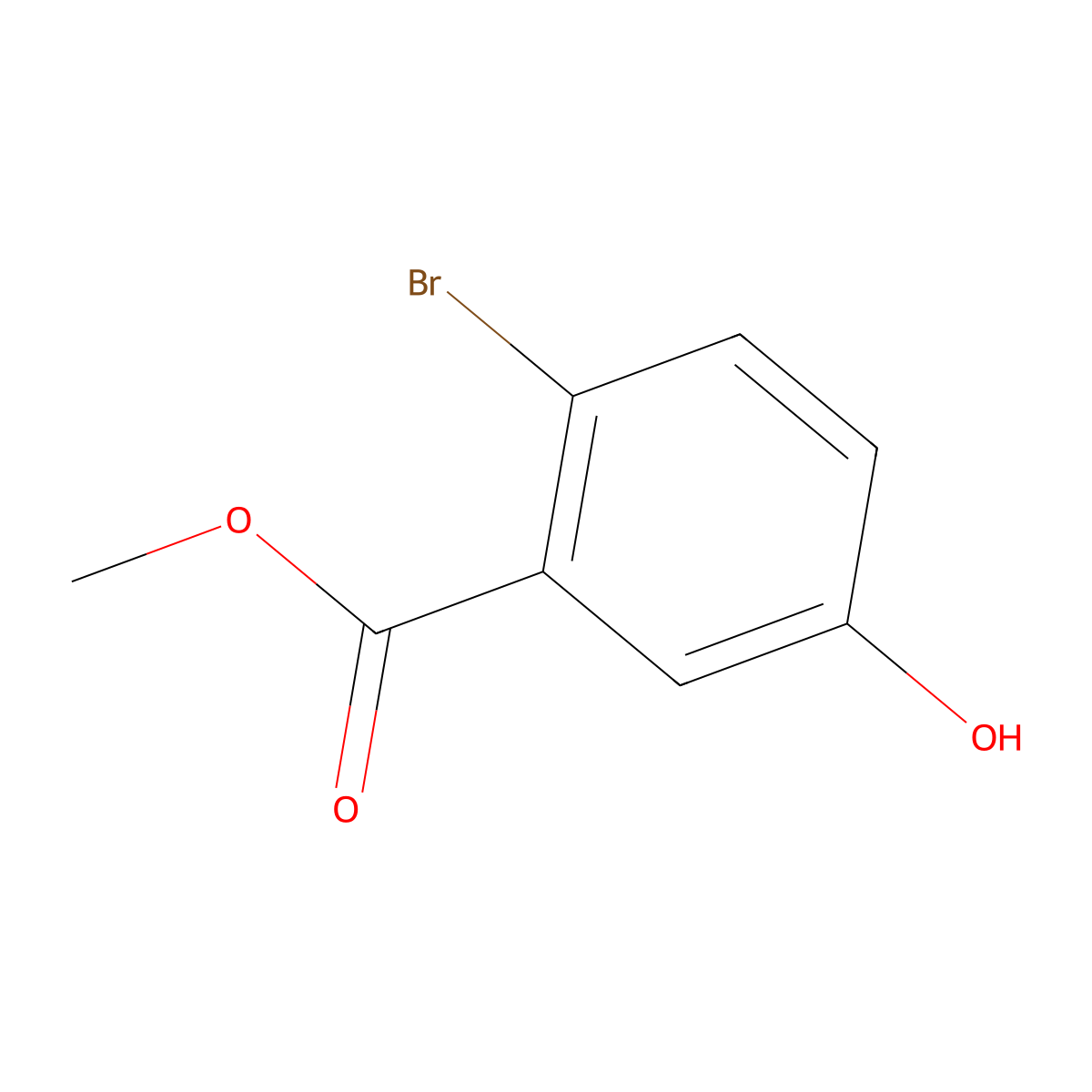 Methyl 2-bromo-5-hydroxybenzoate molecular structure, CAS 154607-00-8