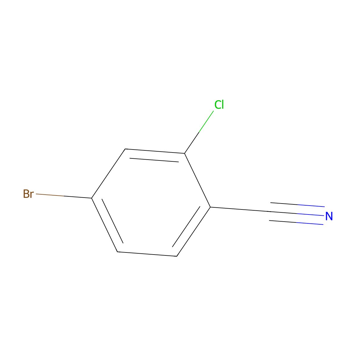 4-Bromo-2-chlorobenzonitrile molecular structure, CAS 154607-01-9