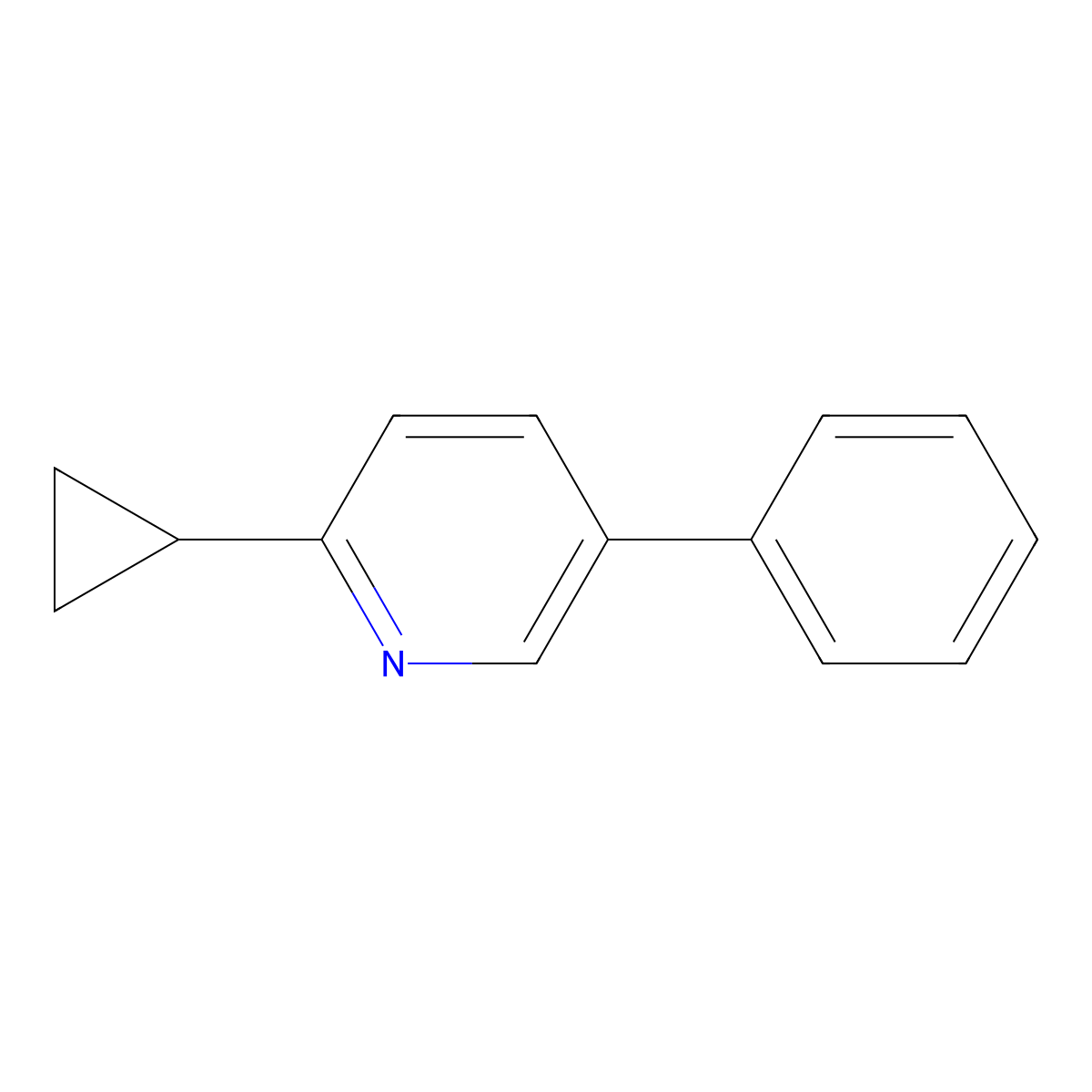 2-Cyclopropyl-5-phenylpyridine molecular structure, CAS 154607-79-1