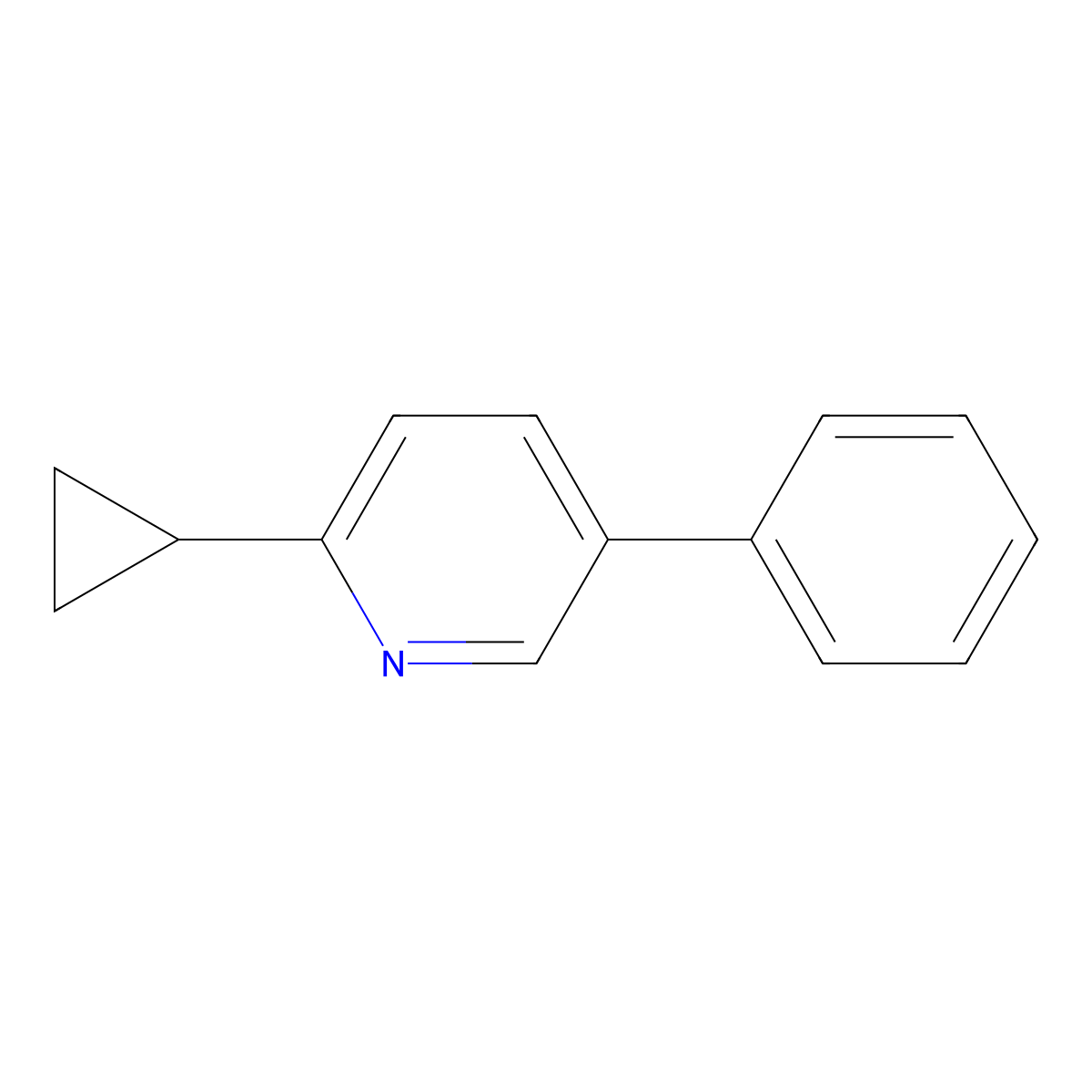 2-Cyclopropyl-5-phenylpyridine molecular structure, CAS 154607-79-1