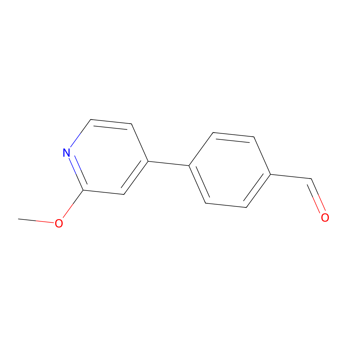 4-(2-Methoxypyridin-4-yl)benzaldehyde molecular structure, CAS 1546092-27-6
