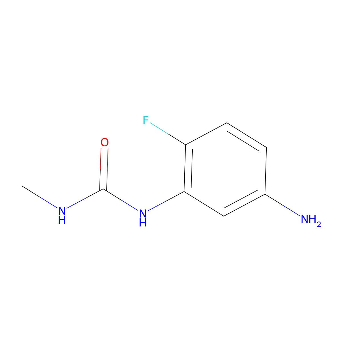1-(5-Amino-2-fluorophenyl)-3-methylurea molecular structure, CAS 1546093-06-4