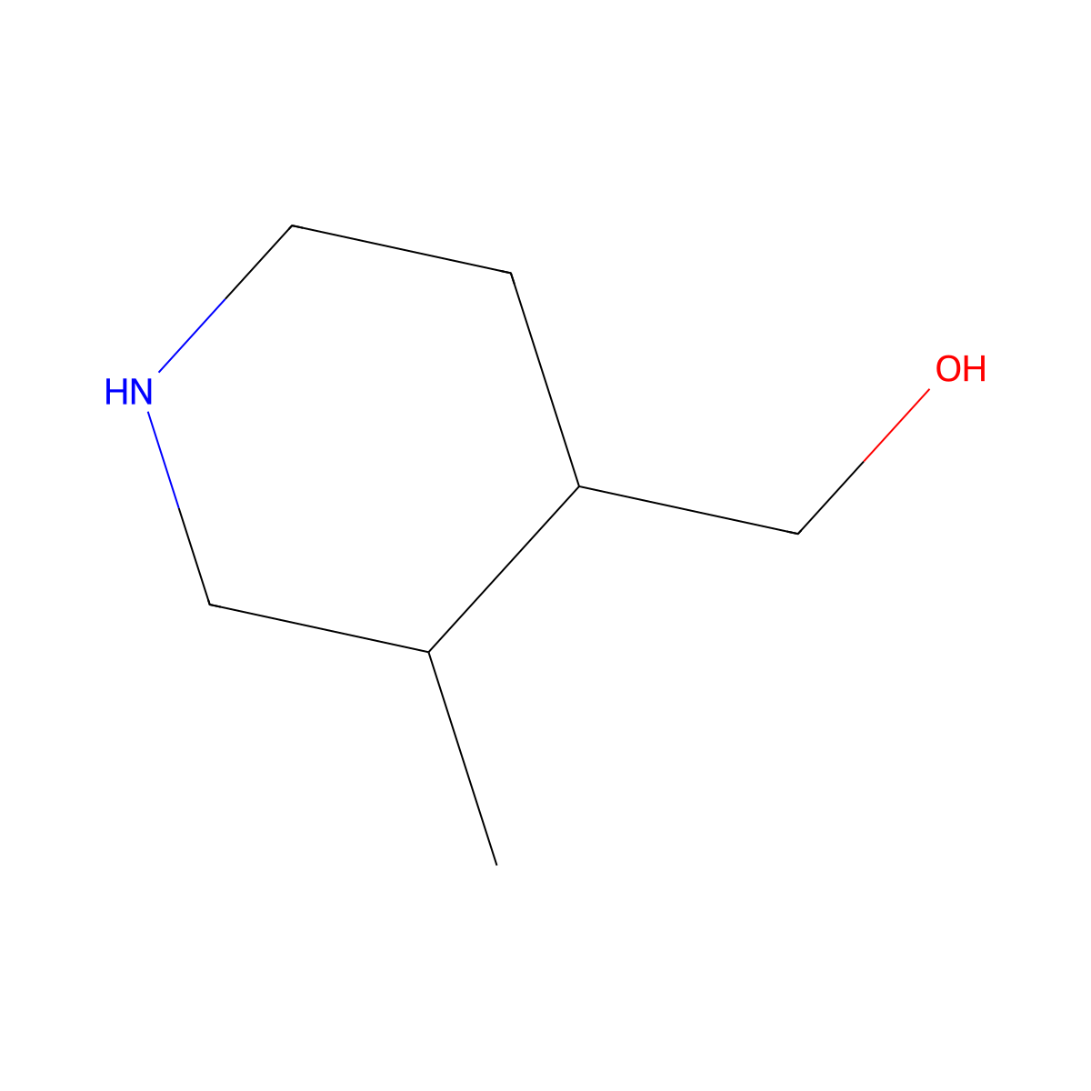 (3-Methylpiperidin-4-yl)methanol molecular structure, CAS 1546095-71-9