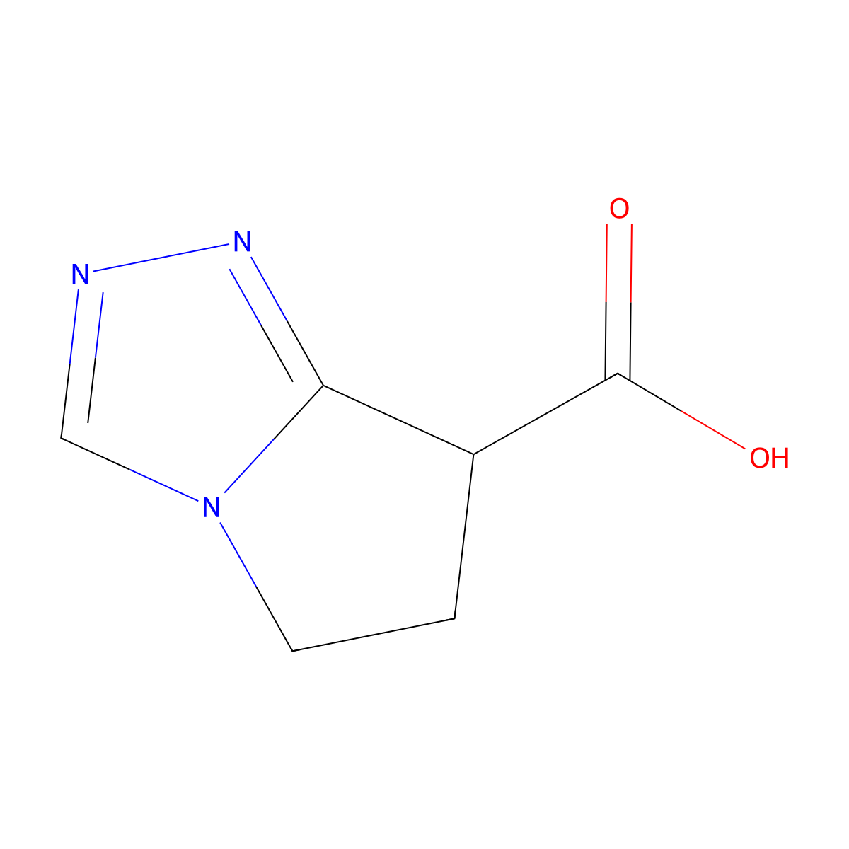 6,7-Dihydro-5H-pyrrolo[2,1-c][1,2,4]triazole-7-carboxylic acid molecular structure, CAS 1546095-91-3