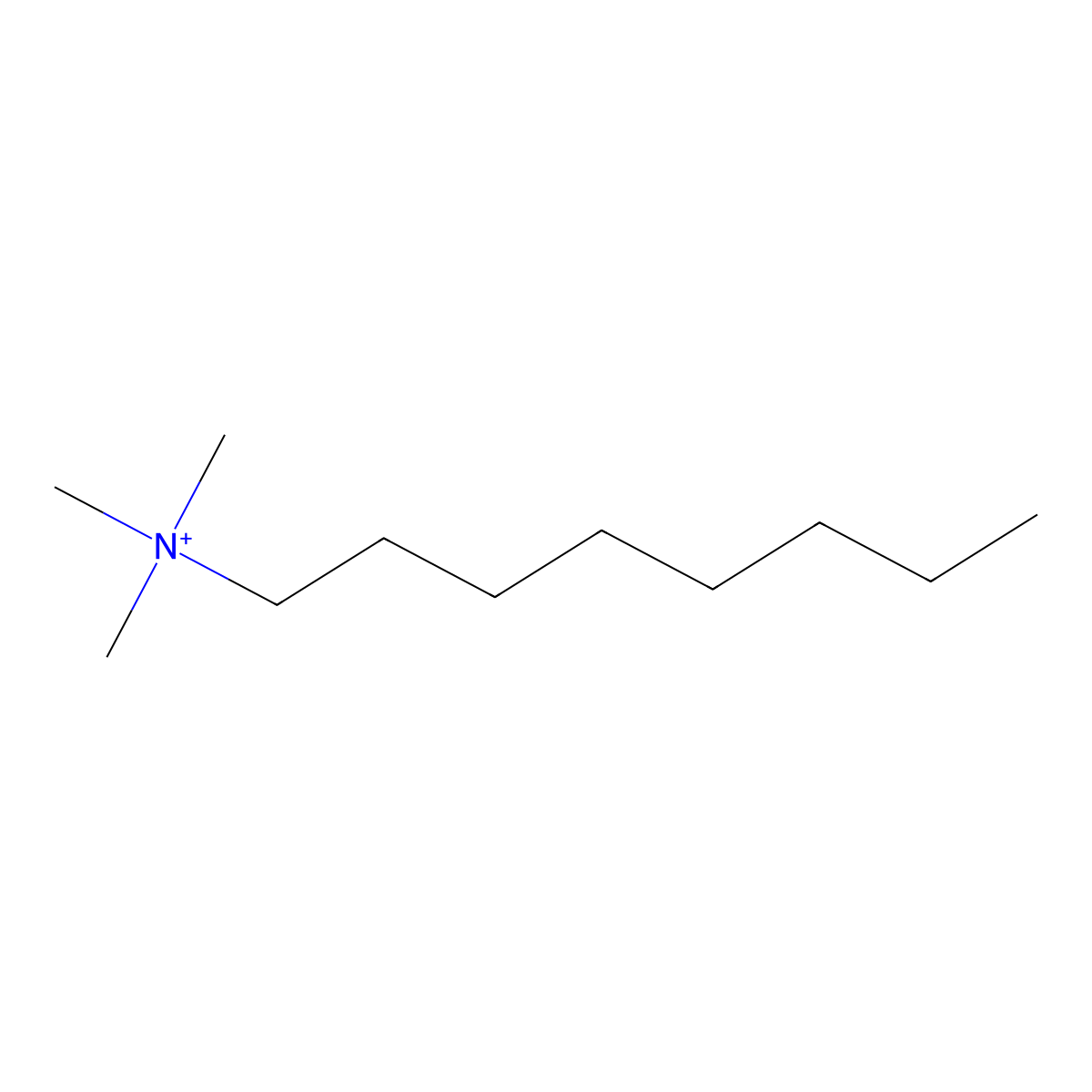 Octyltrimethylammonium molecular structure, CAS 15461-38-8
