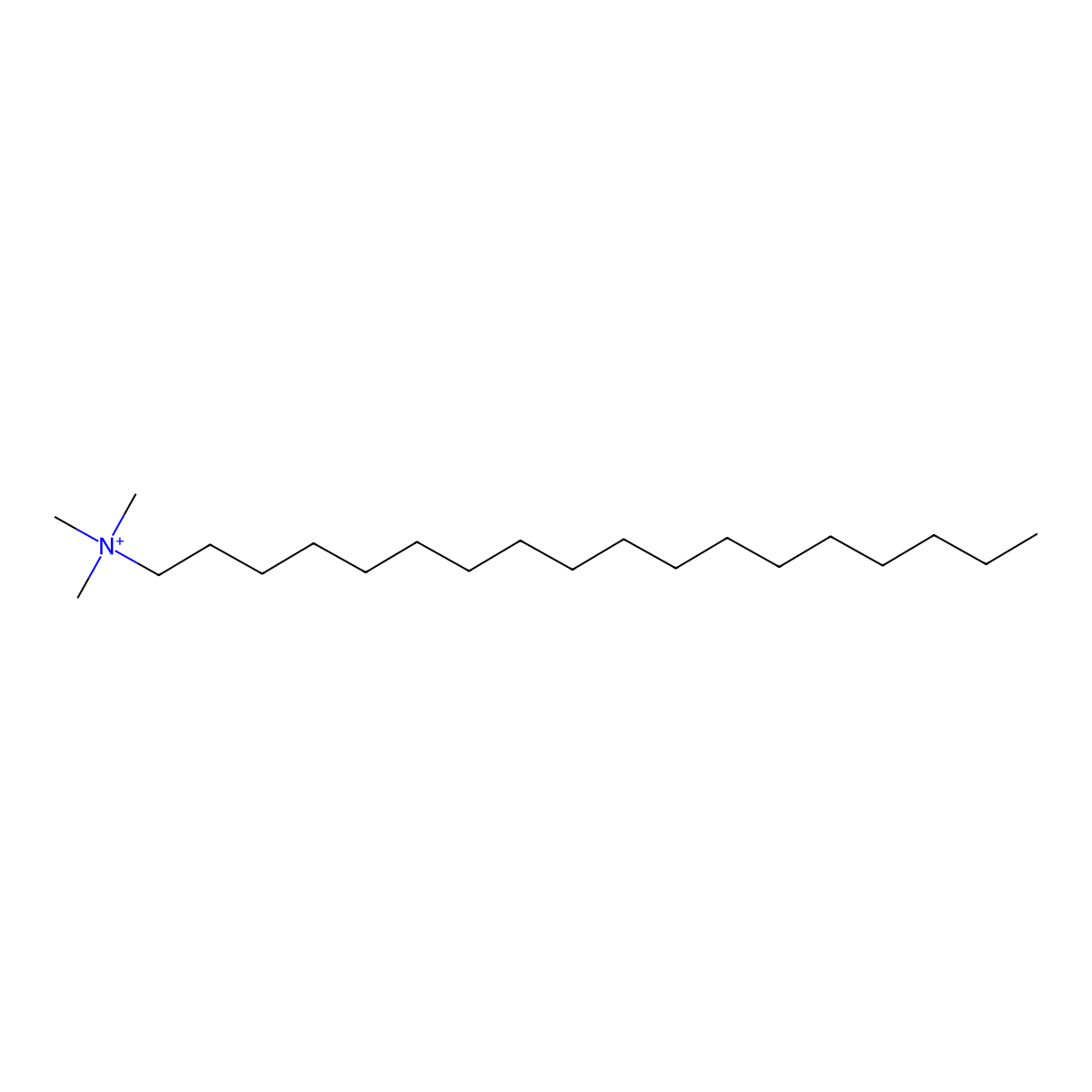 Stearyltrimethylammonium molecular structure, CAS 15461-40-2