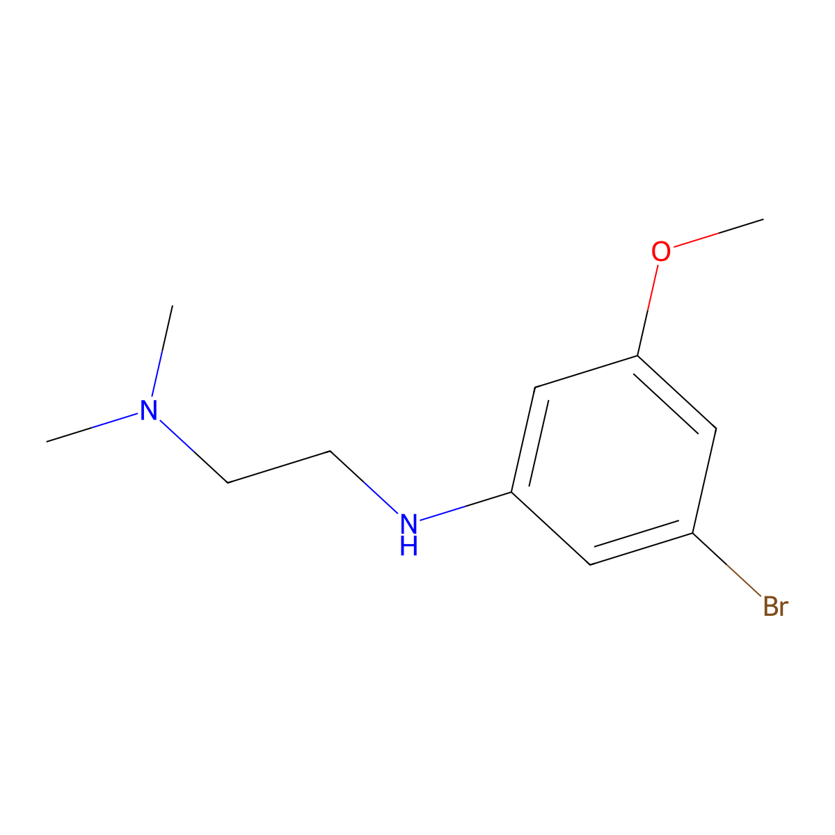 N2-(3-Bromo-5-methoxyphenyl)-N1,N1-dimethyl-1,2-ethanediamine molecular structure, CAS 1546109-42-5