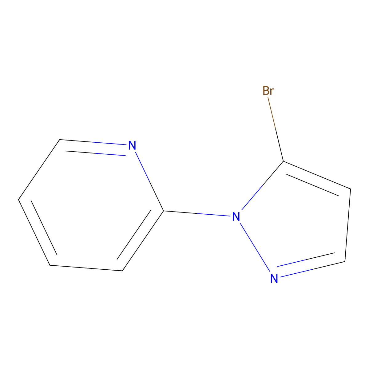 2-(5-bromo-1H-pyrazol-1-yl)pyridine molecular structure, CAS 1546135-62-9