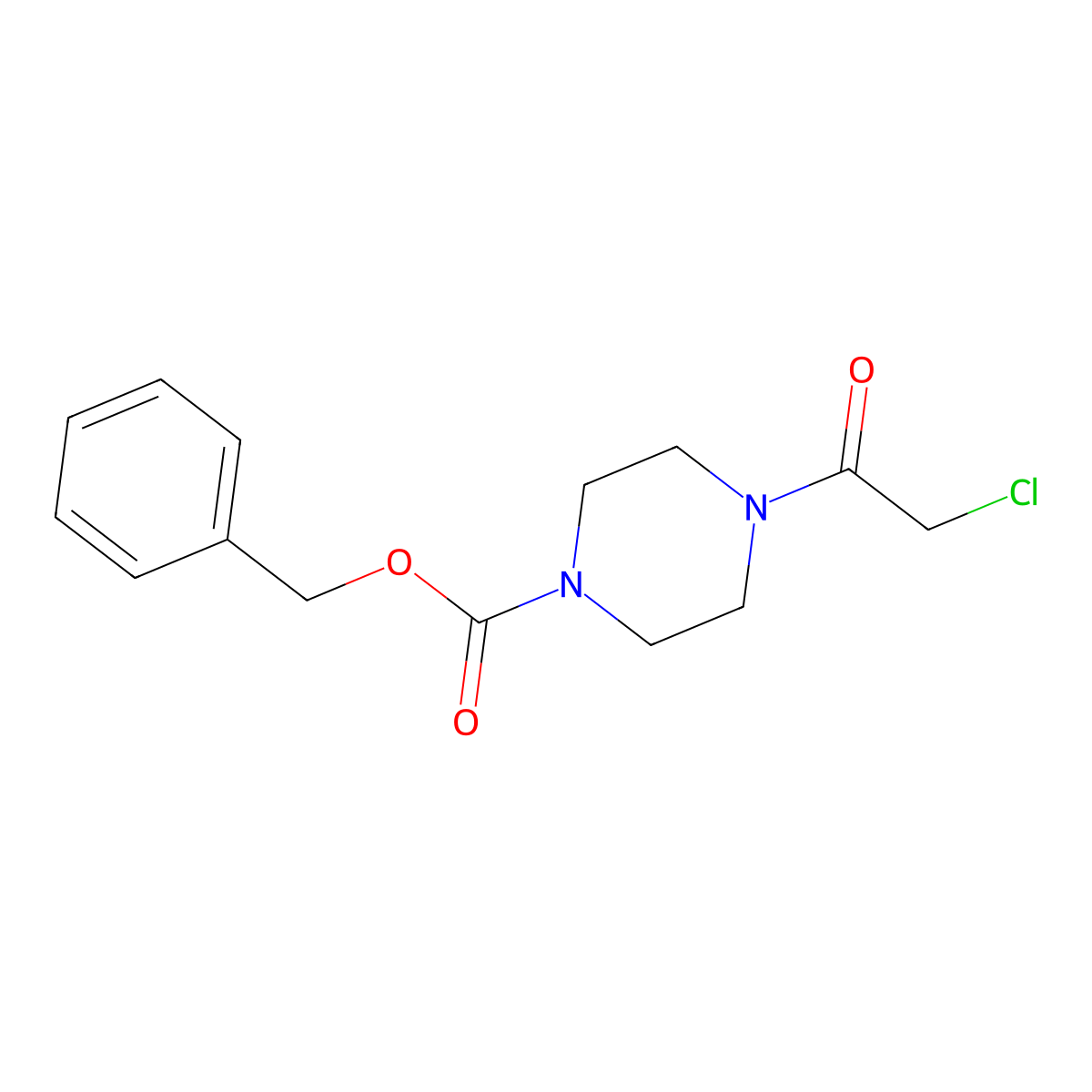 Benzyl 4-(2-chloroacetyl)piperazine-1-carboxylate molecular structure, CAS 154615-77-7