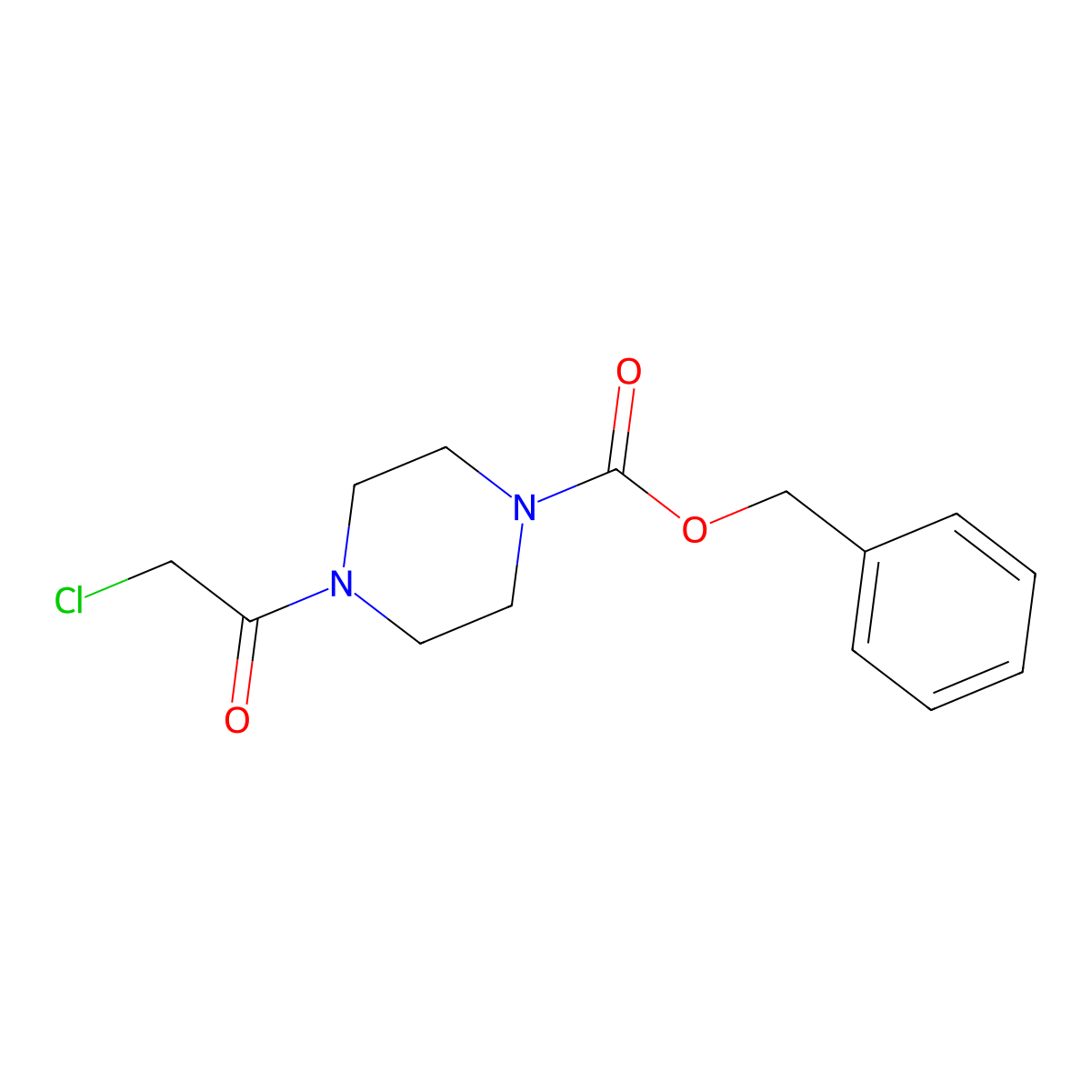 Benzyl 4-(2-chloroacetyl)piperazine-1-carboxylate molecular structure, CAS 154615-77-7