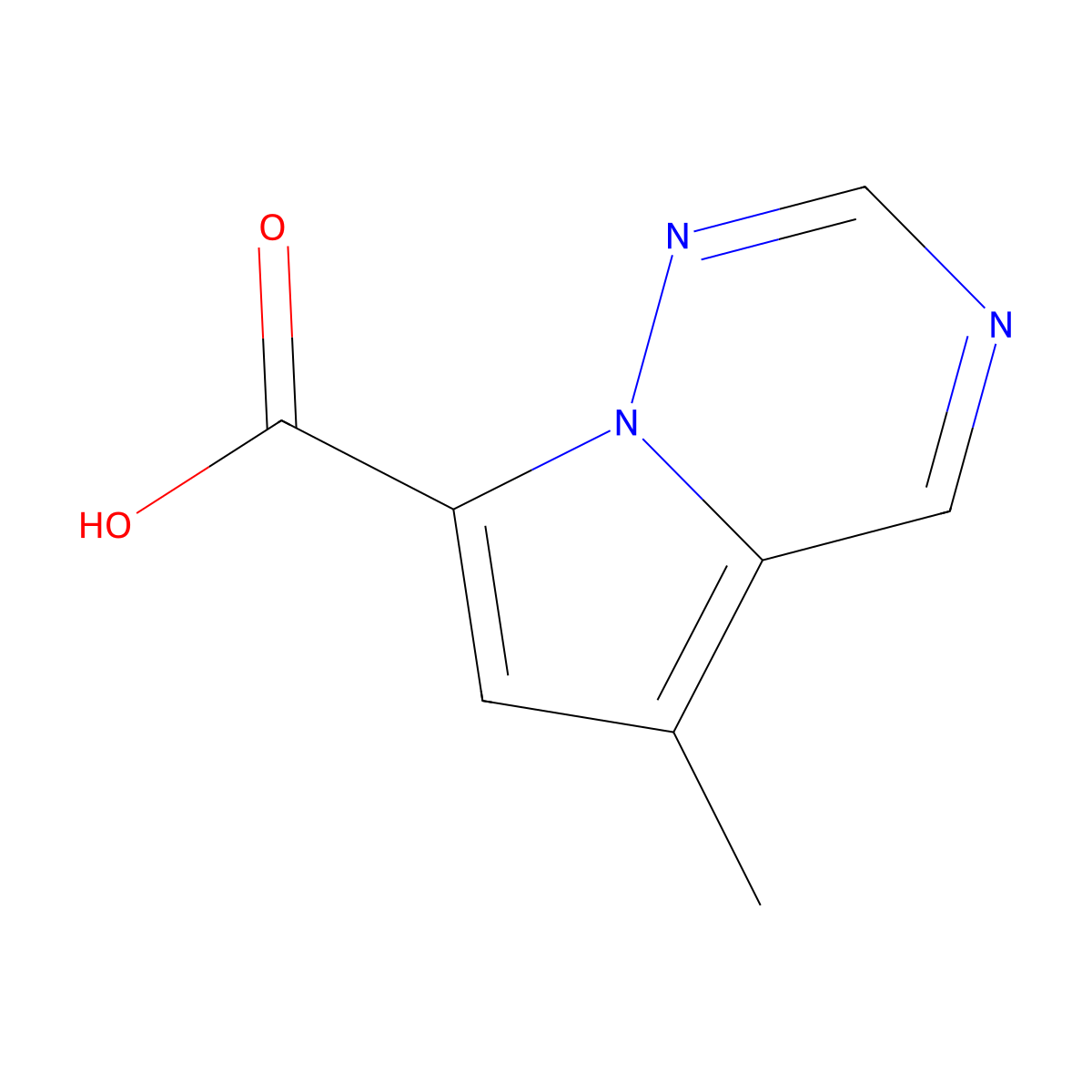 5-Methylpyrrolo[2,1-f][1,2,4]triazine-7-carboxylic acid molecular structure, CAS 1546150-28-0