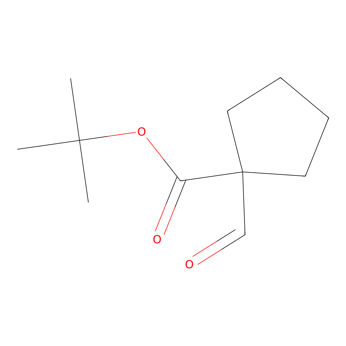 Tert-butyl 1-formylcyclopentane-1-carboxylate molecular structure, CAS 1546151-07-8