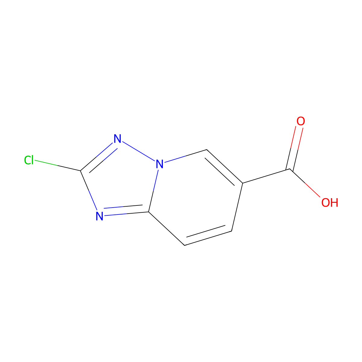 2-Chloro-(1,2,4)triazolo(1,5-a)pyridine-6-carboxylic acid molecular structure, CAS 1546151-96-5