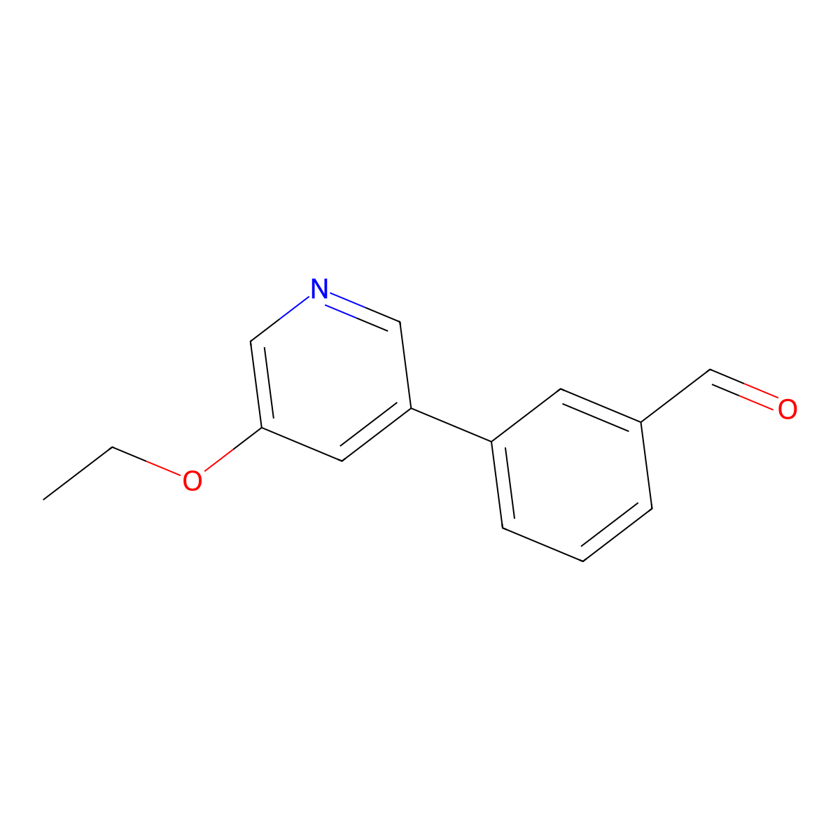 3-(5-Ethoxypyridin-3-yl)benzaldehyde molecular structure, CAS 1546153-65-4