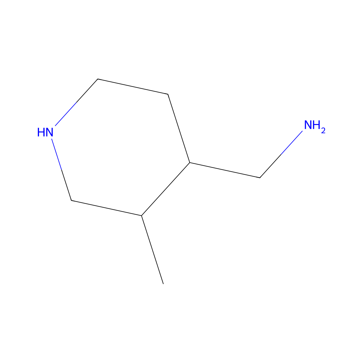 (3-Methylpiperidin-4-yl)methanamine molecular structure, CAS 1546155-09-2