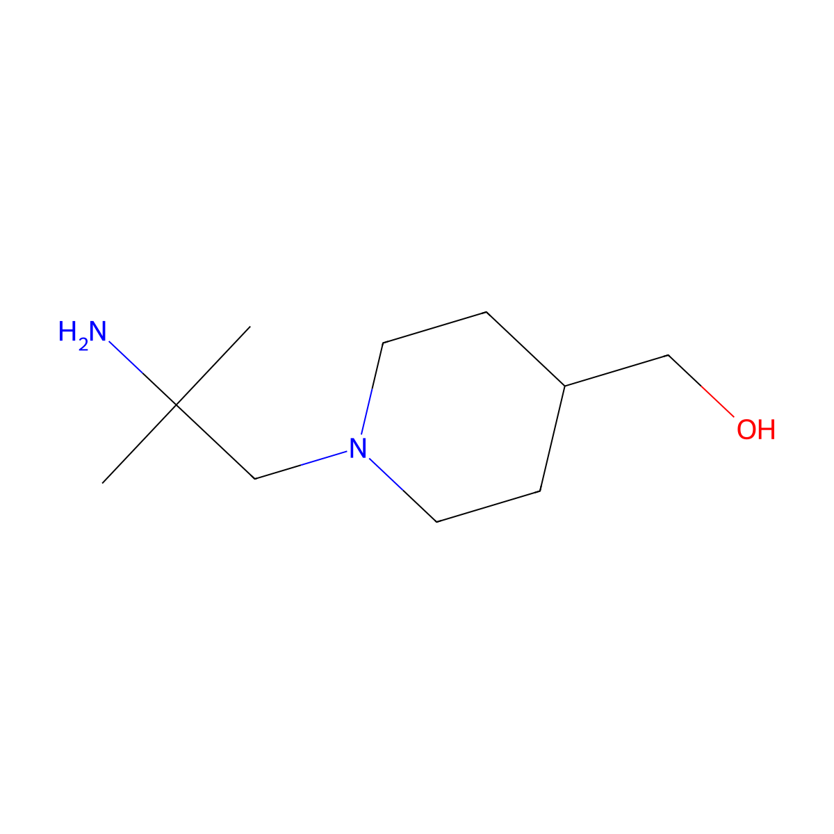 [1-(2-Amino-2-methylpropyl)piperidin-4-yl]methanol molecular structure, CAS 1546168-21-1