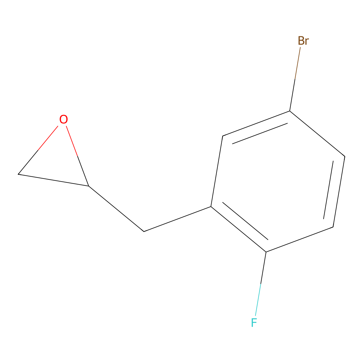 2-[(5-Bromo-2-fluorophenyl)methyl]oxirane molecular structure, CAS 1546183-20-3