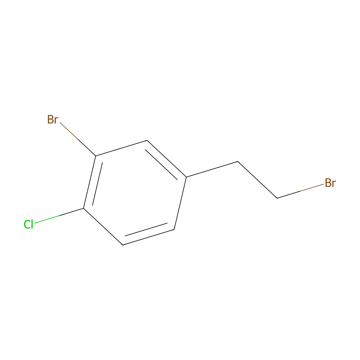 2-Bromo-4-(2-bromoethyl)-1-chlorobenzene molecular structure, CAS 1546189-85-8