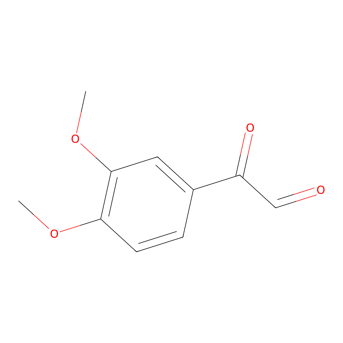 2-(3,4-Dimethoxyphenyl)-2-oxoacetaldehyde molecular structure, CAS 15462-03-0