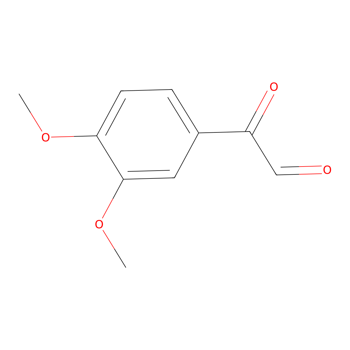 2-(3,4-Dimethoxyphenyl)-2-oxoacetaldehyde molecular structure, CAS 15462-03-0