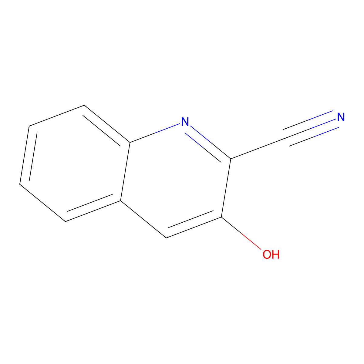 3-Hydroxyquinoline-2-carbonitrile molecular structure, CAS 15462-43-8