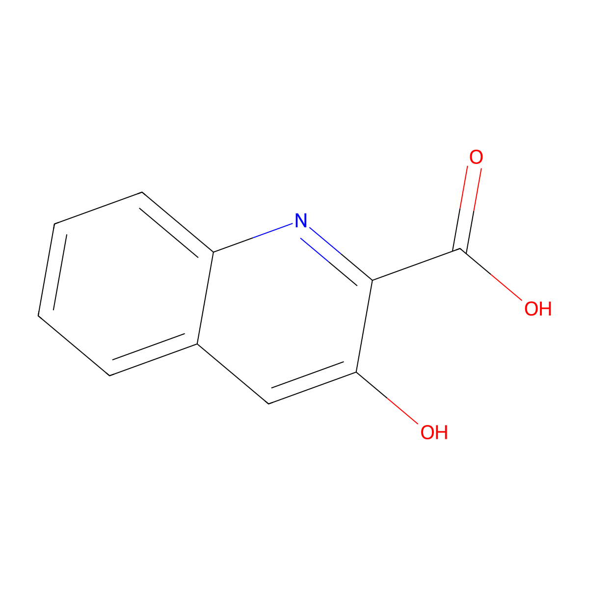 3-Hydroxyquinoline-2-carboxylic acid molecular structure, CAS 15462-45-0