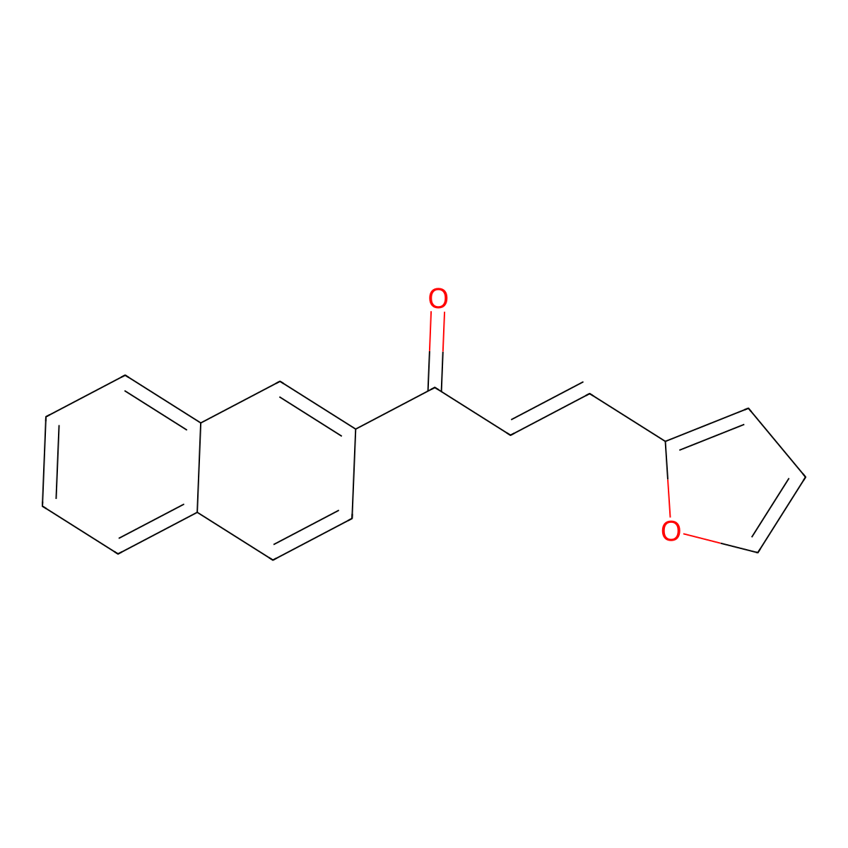 3-(Furan-2-yl)-1-(naphthalen-2-yl)prop-2-en-1-one molecular structure, CAS 15462-59-6
