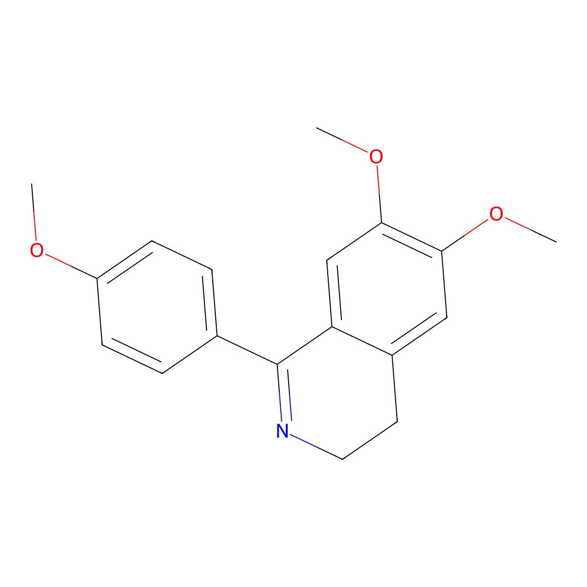 6,7-Dimethoxy-1-(4-methoxyphenyl)-3,4-dihydroisoquinoline molecular structure, CAS 15462-83-6