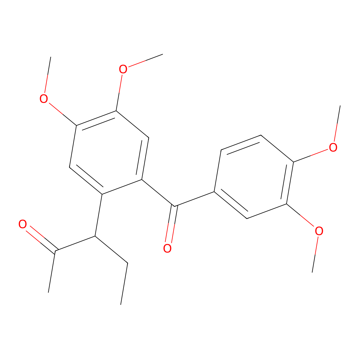 3-(2-(3,4-Dimethoxybenzoyl)-4,5-dimethoxyphenyl)pentan-2-one molecular structure, CAS 15462-91-6