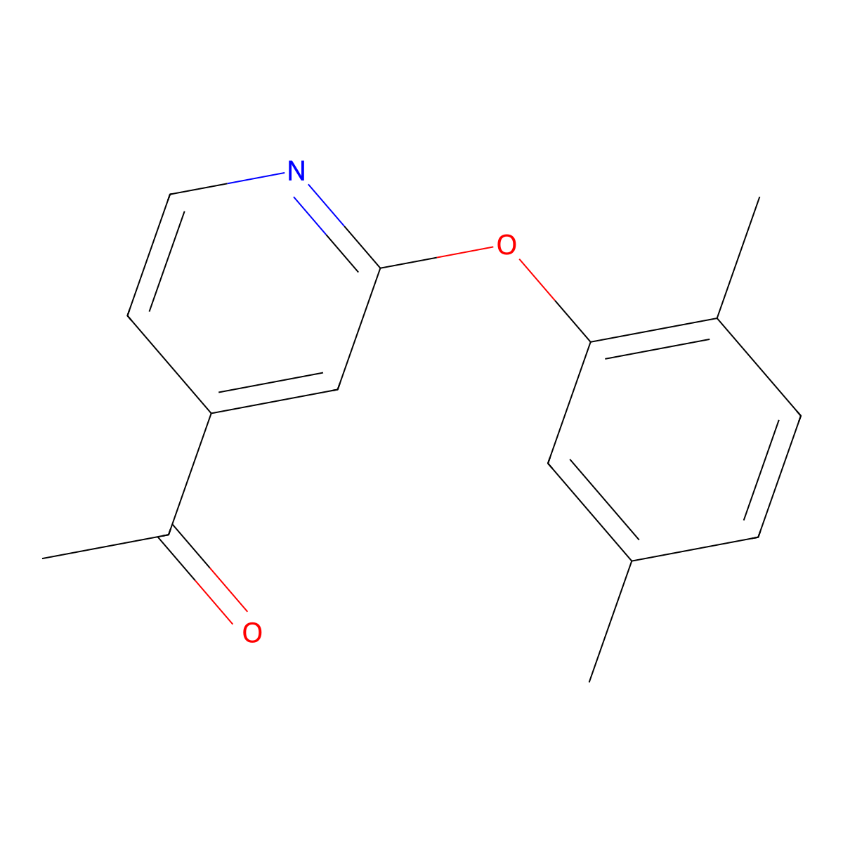 4-Acetyl-2-(2,5-dimethylphenoxy) pyridine molecular structure, CAS 1546210-99-4