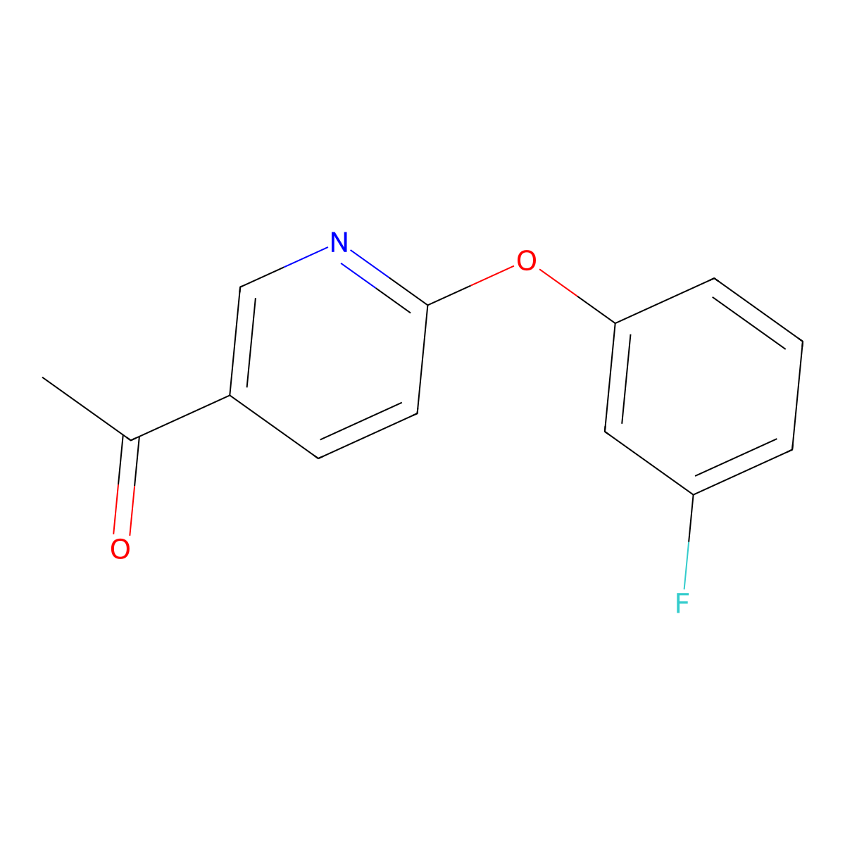 1-(6-(3-Fluorophenoxy)-3-pyridinyl)ethanone molecular structure, CAS 1546211-01-1