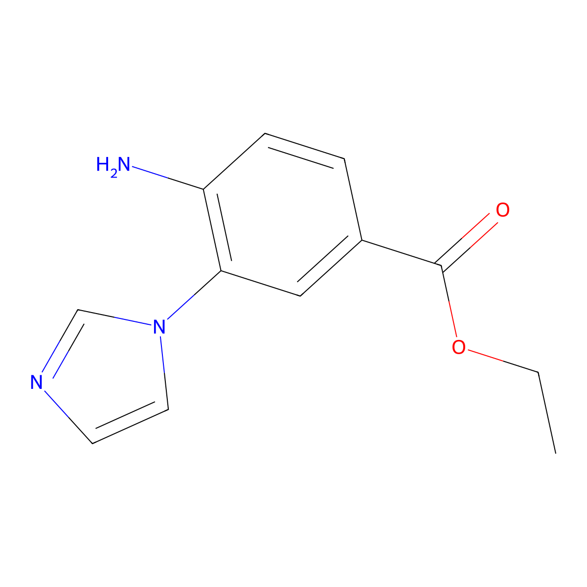 ethyl 4-amino-3-(1H-imidazol-1-yl)benzoate molecular structure, CAS 1546213-51-7