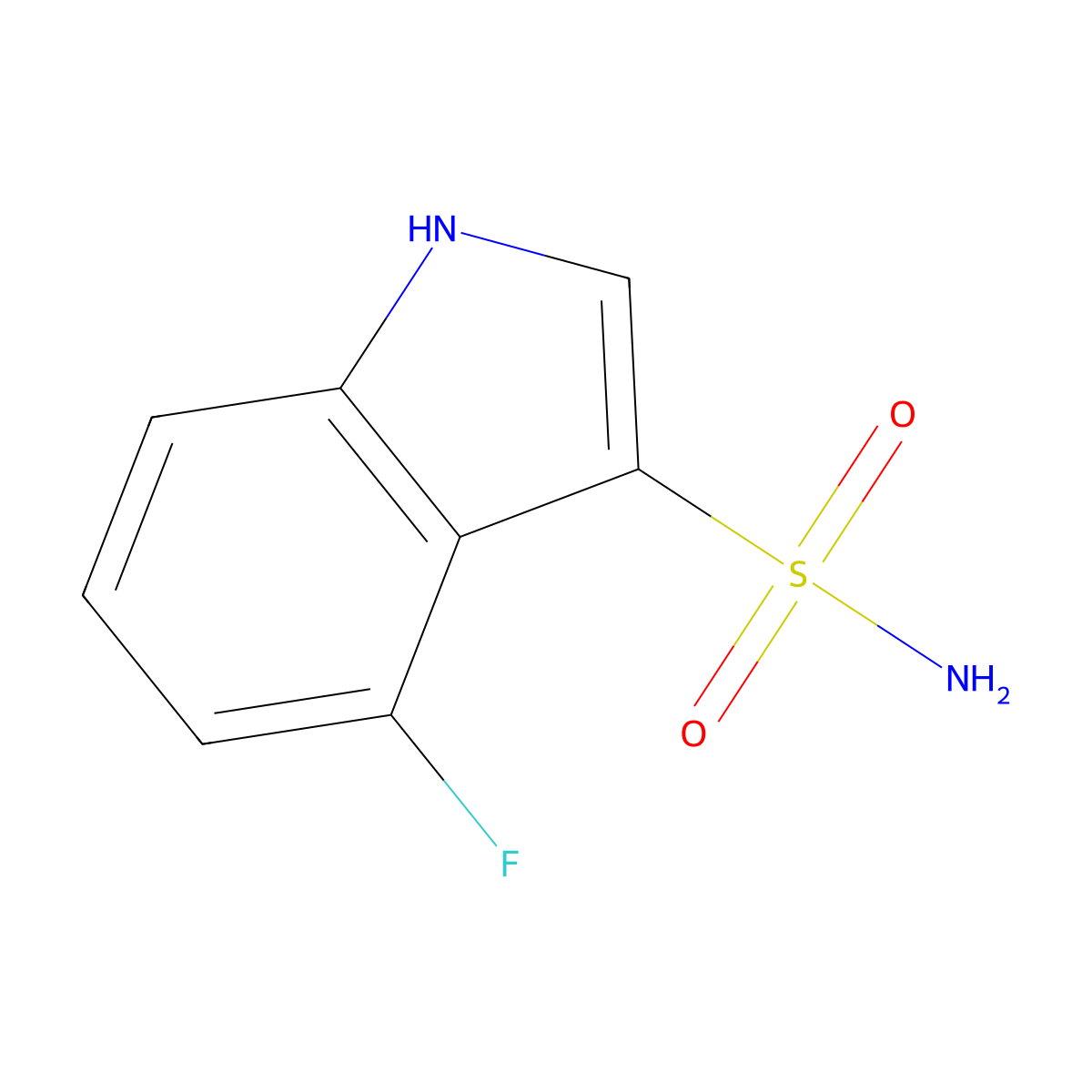 4-fluoro-1H-indole-3-sulfonamide molecular structure, CAS 1546213-79-9