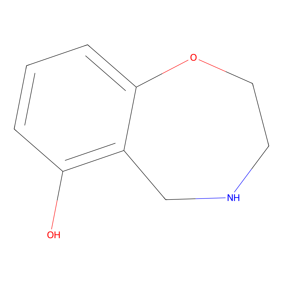 2,3,4,5-Tetrahydro-1,4-benzoxazepin-6-ol molecular structure, CAS 1546226-82-7