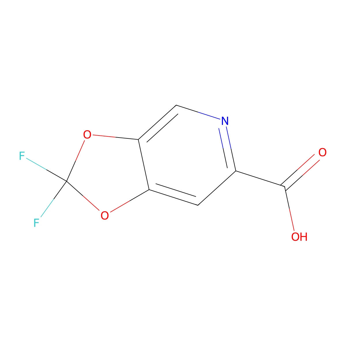 2,2-Difluoro-[1,3]dioxolo[4,5-c]pyridine-6-carboxylic acid molecular structure, CAS 1546229-03-1