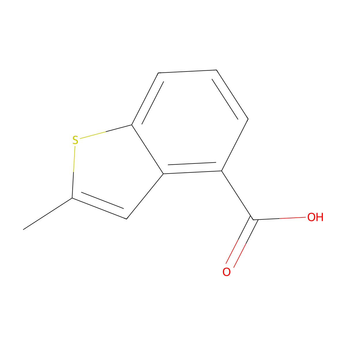 2-Methylbenzo[b]thiophene-4-carboxylic acid molecular structure, CAS 1546229-58-6