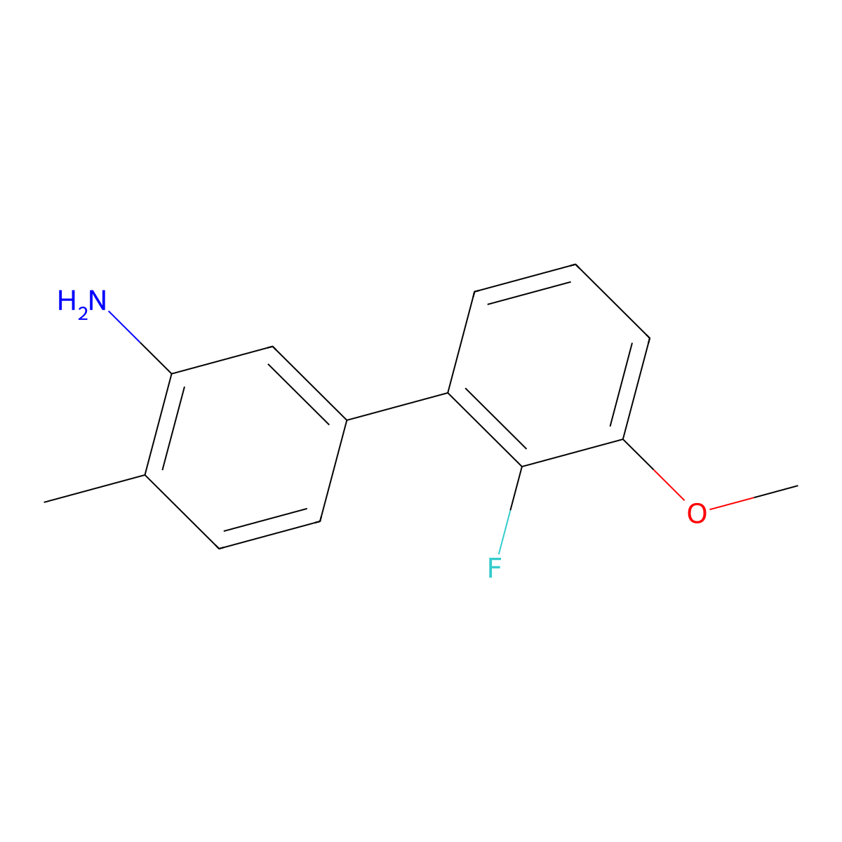 5-(2-Fluoro-3-methoxyphenyl)-2-methylaniline molecular structure, CAS 1546268-45-4